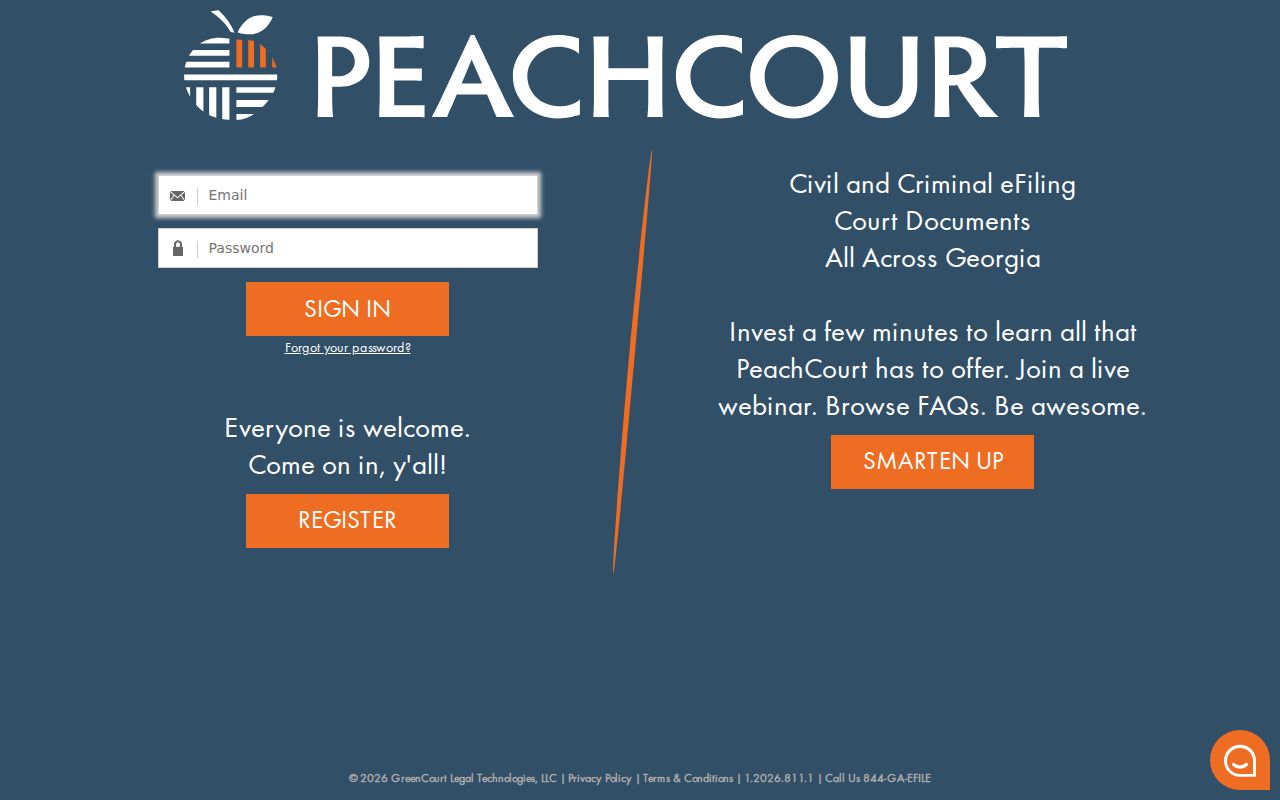 Early County civil court docket PeachCourt public case search route