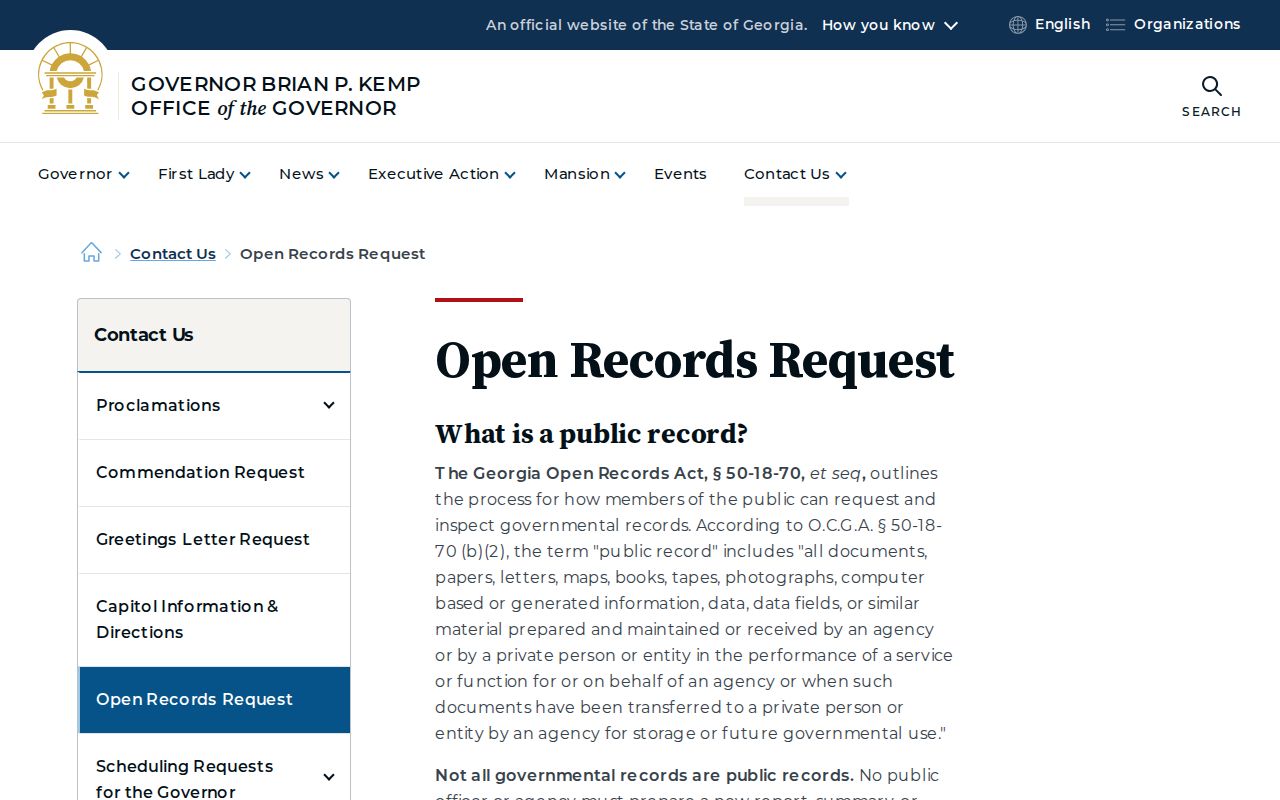 Early County court case records Georgia Open Records request route