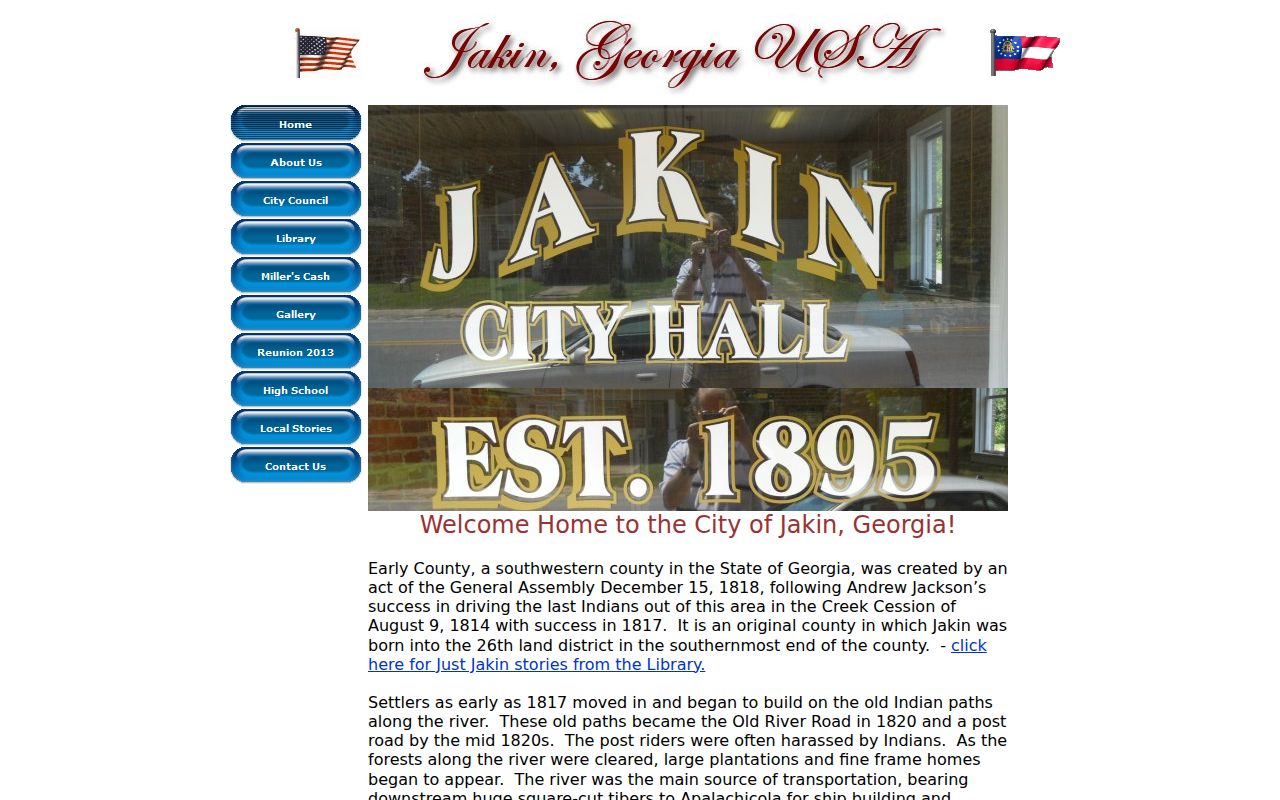 Jakin, Early County, Georgia city office and court records contact